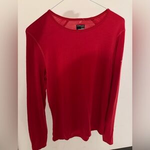 Icebreaker Women’s Long-Sleeve Crew Neck Top — Bright Red